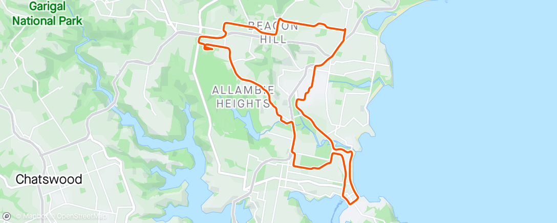 Map of the activity, E Morning Ride
