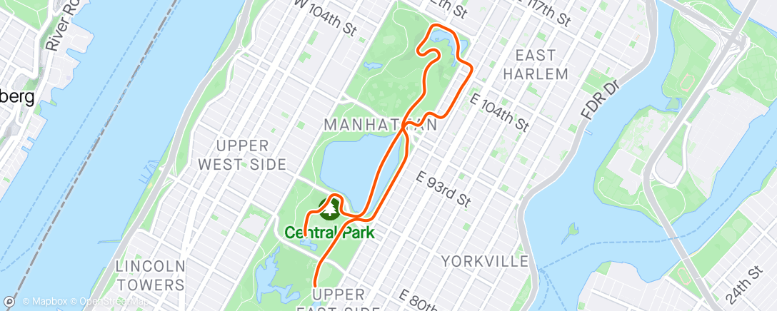 Map of the activity, Zwift - Ladder Intervals in New York