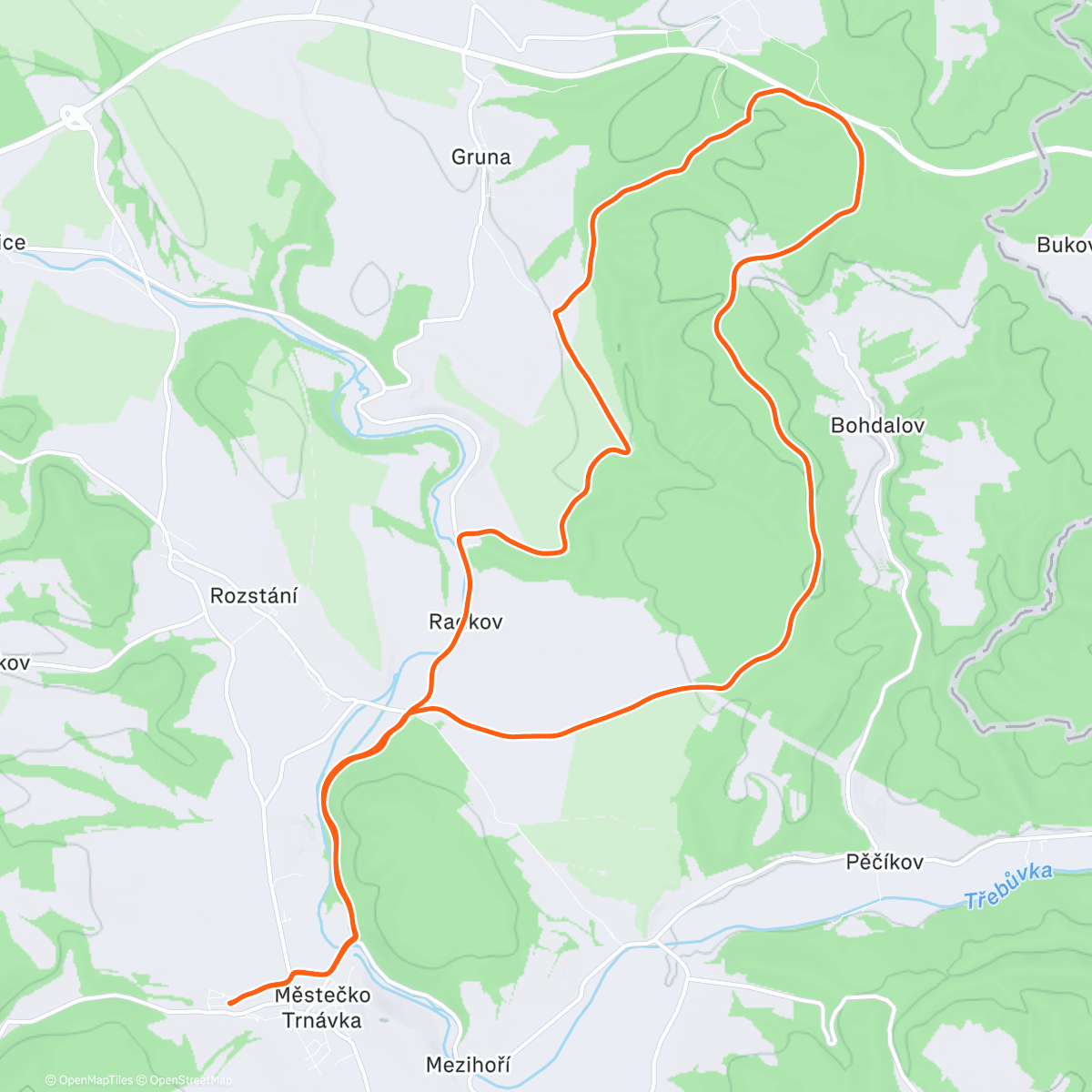 Map of the activity, Vánoční long