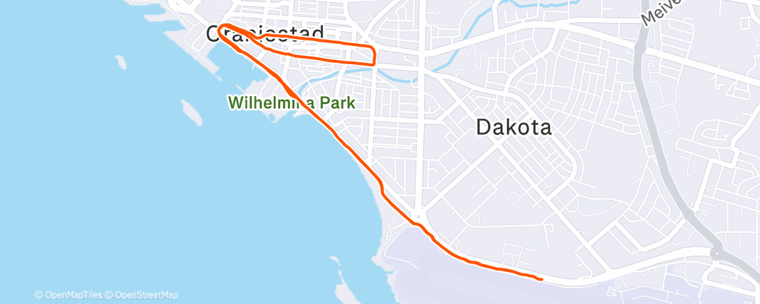 Map of the activity, Morning Run