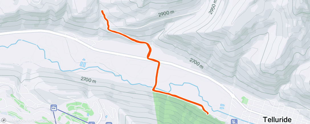 Map of the activity, Lunch Run