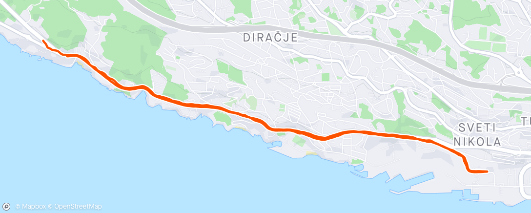Map of the activity, After work recovery run