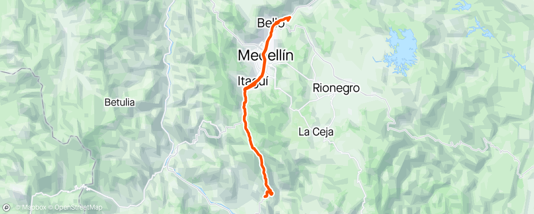 Map of the activity, La quiebra (Santa Bárbara)