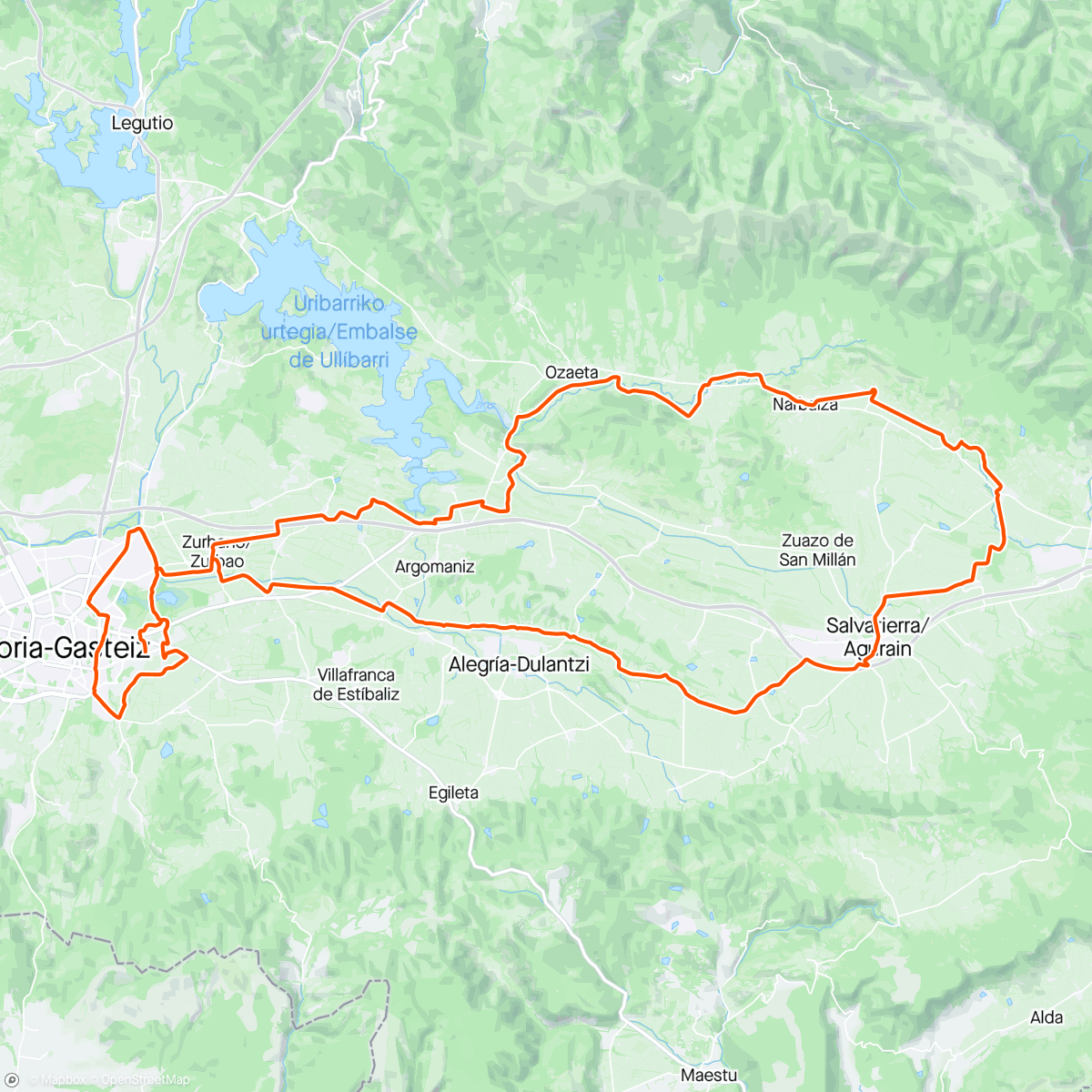Kaart van de activiteit “Gebara-Azpuru-Zalduendo-Agurain-Matauco”