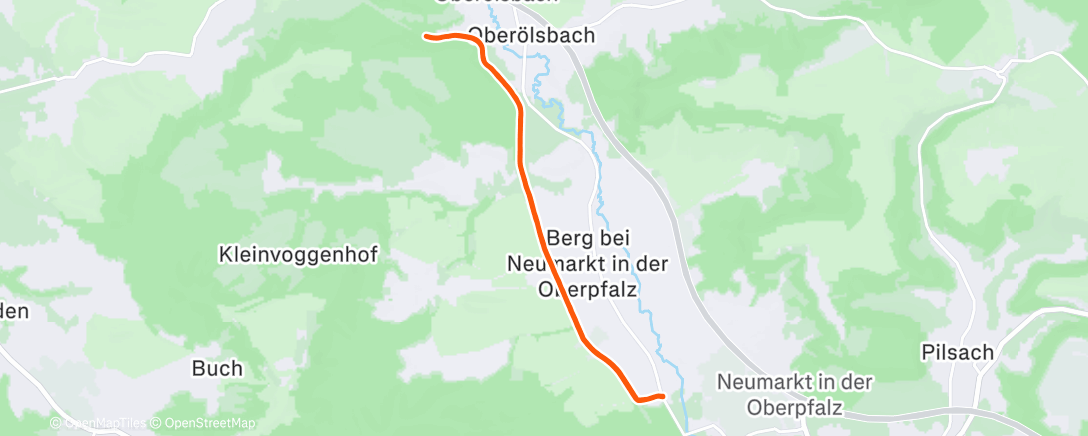 Map of the activity, Lauf am Nachmittag