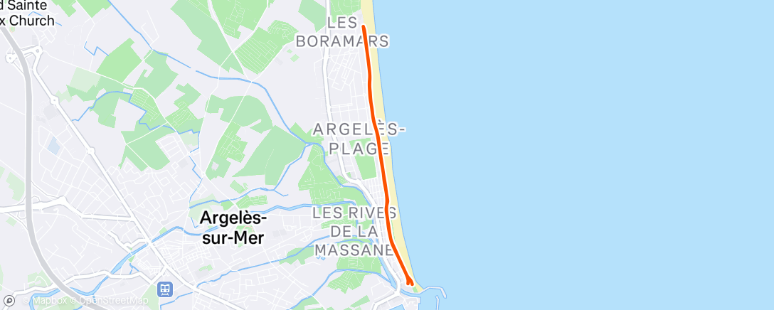 Map of the activity, Triathlon 5km CAP