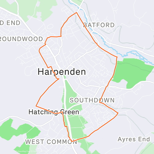 10.8k Harpenden Loop 11.3 km Road Running Route on Strava