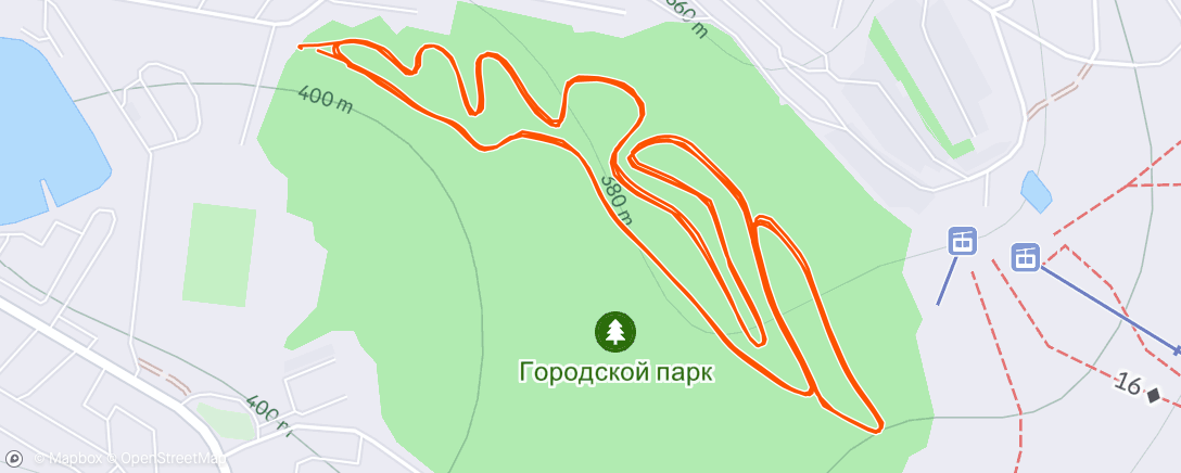 Map of the activity, Кировск, лыжи 5