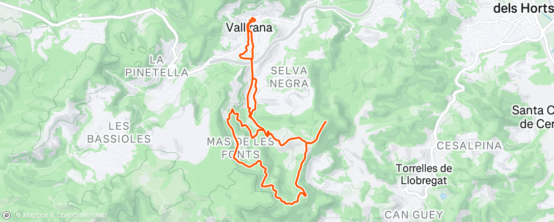 Map of the activity, Morning Trail Run