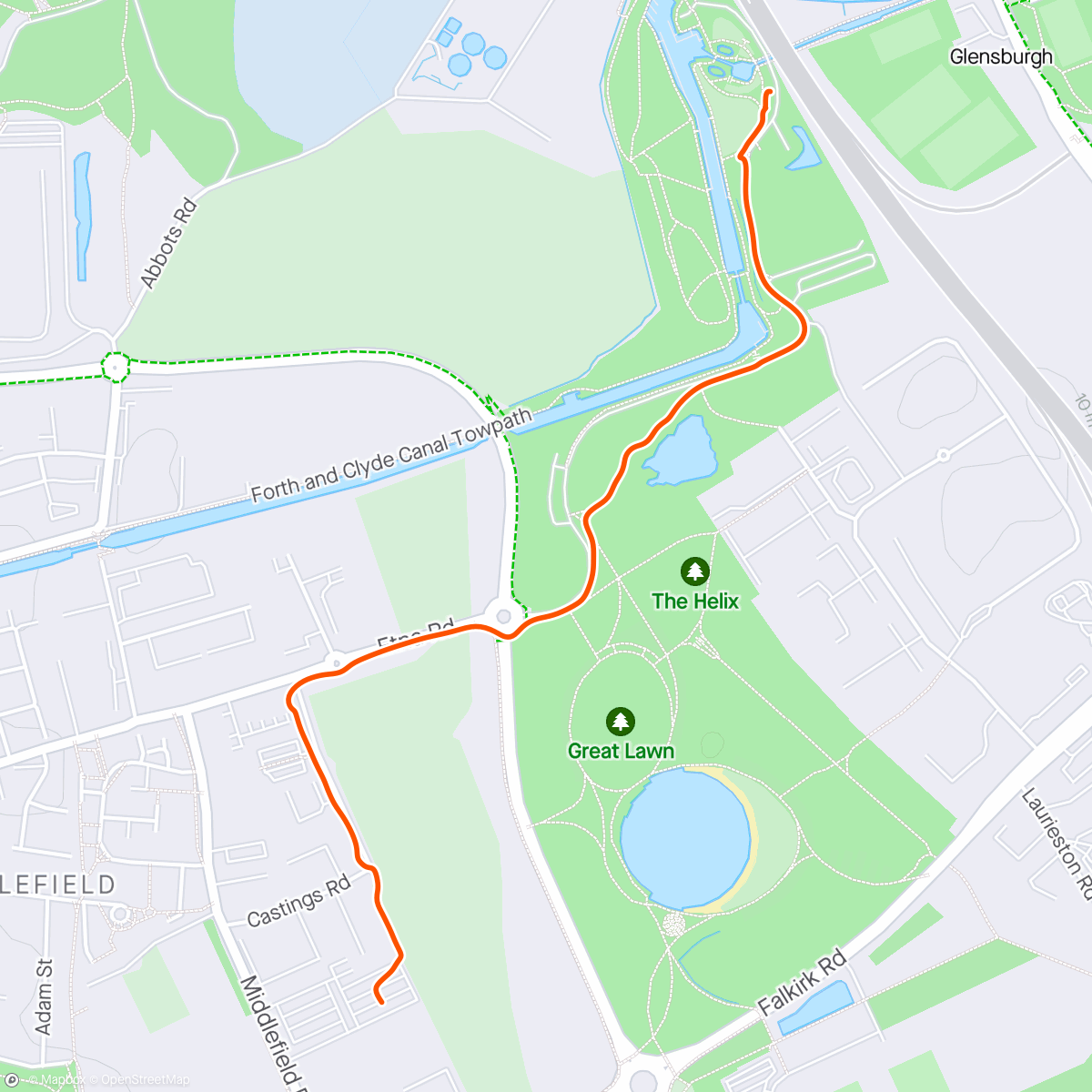 Mapa da atividade, Evening Walk