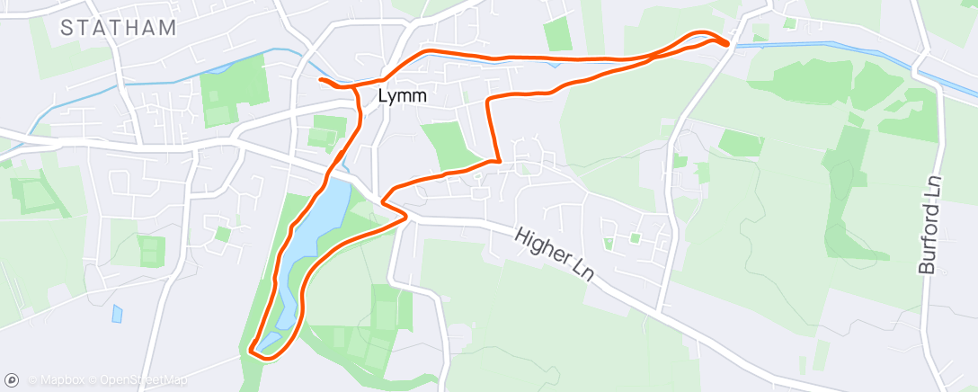 Map of the activity, Lymm Runners Warthog