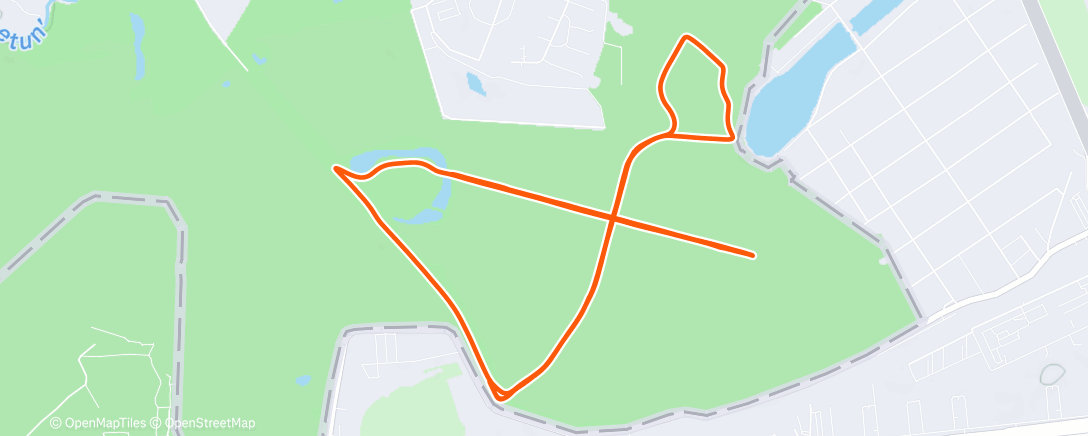 Карта физической активности (Северный лыжный заезд (вечер))