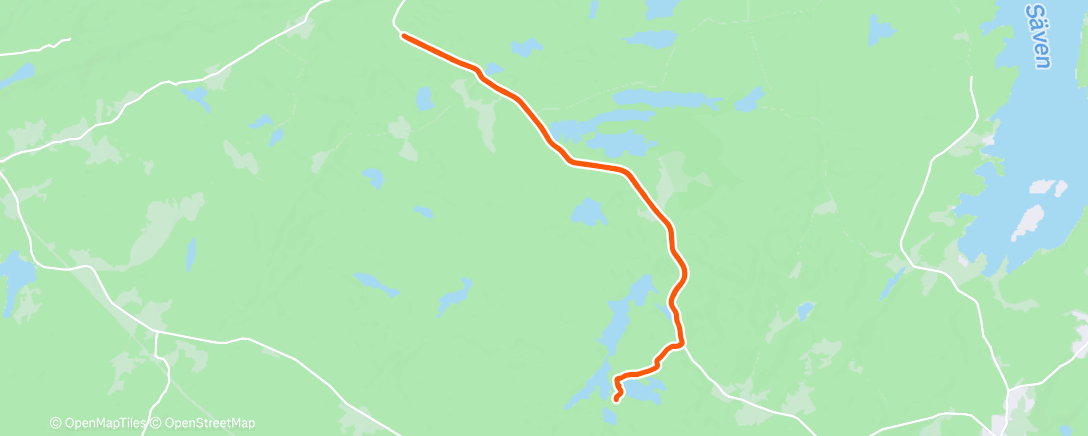 Map of the activity, Afternoon Run
