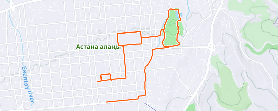 Map of the activity, Утренний забег