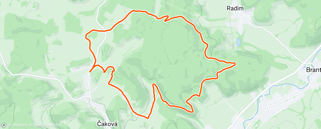 Map of the activity, Evening Trail Run