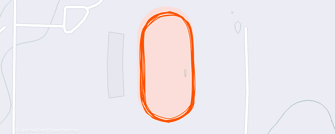 Map of the activity, 3 × 1200m