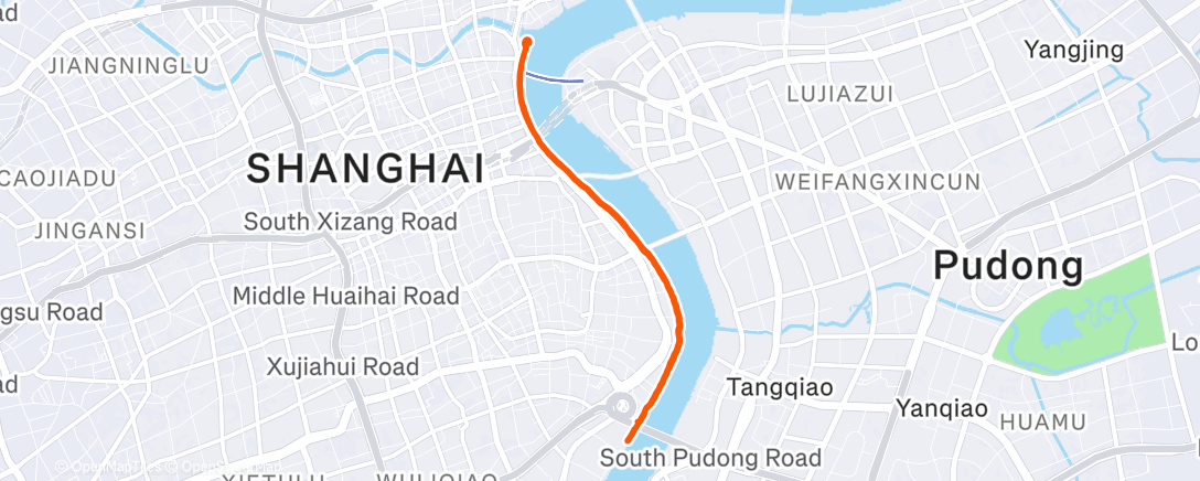 Map of the activity, 午间跑步