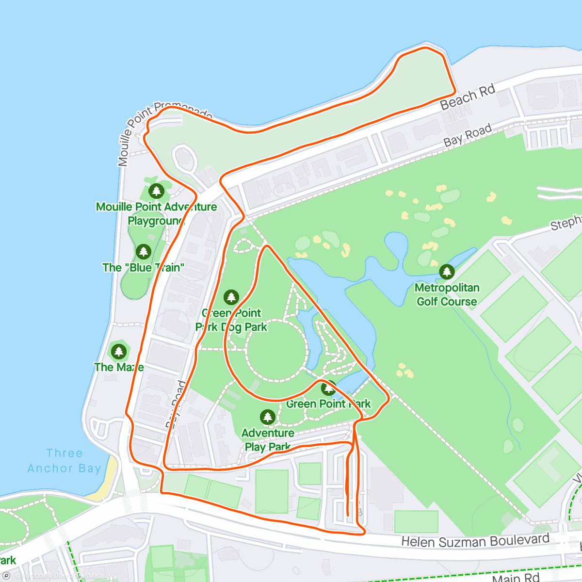 Map of the activity, Recovery run on GRD