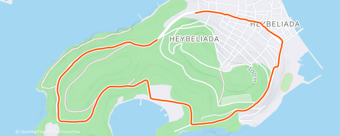 Map of the activity, island run 🏝️