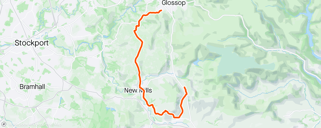 Map of the activity, GKV Hill Ticklers ride - forgot to unpause