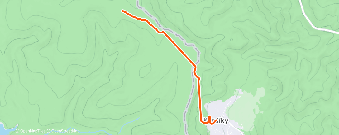 Map of the activity, Morning Hike