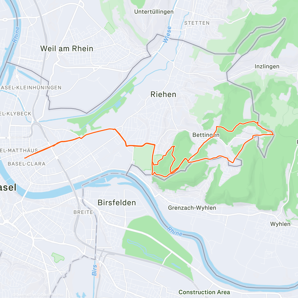 Map of the activity, Also Bettige hett zvill Gäld wenn si mit grosse Ameisebäre go suberi Wäg putze gön