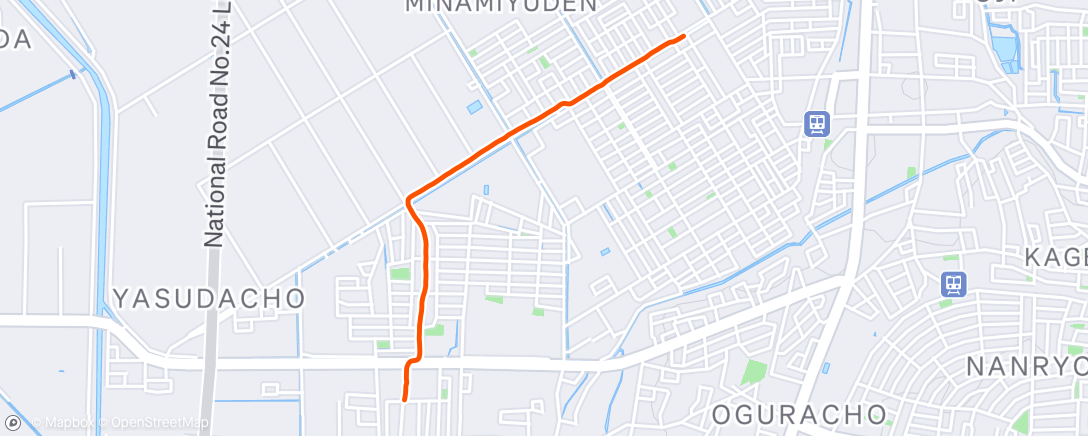 Map of the activity, 午後のランニング