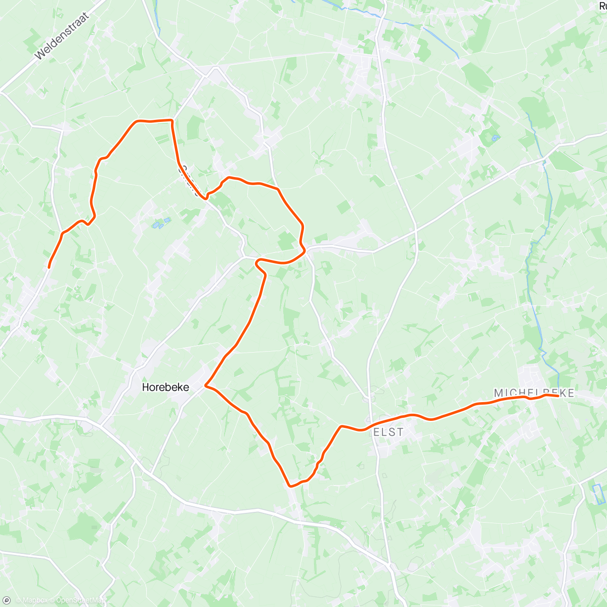 Map of the activity, ROUVY - Race: Kerkgate to Michelbeke | Belgium