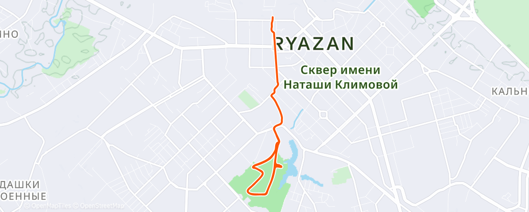 Map of the activity, Утренний забег
