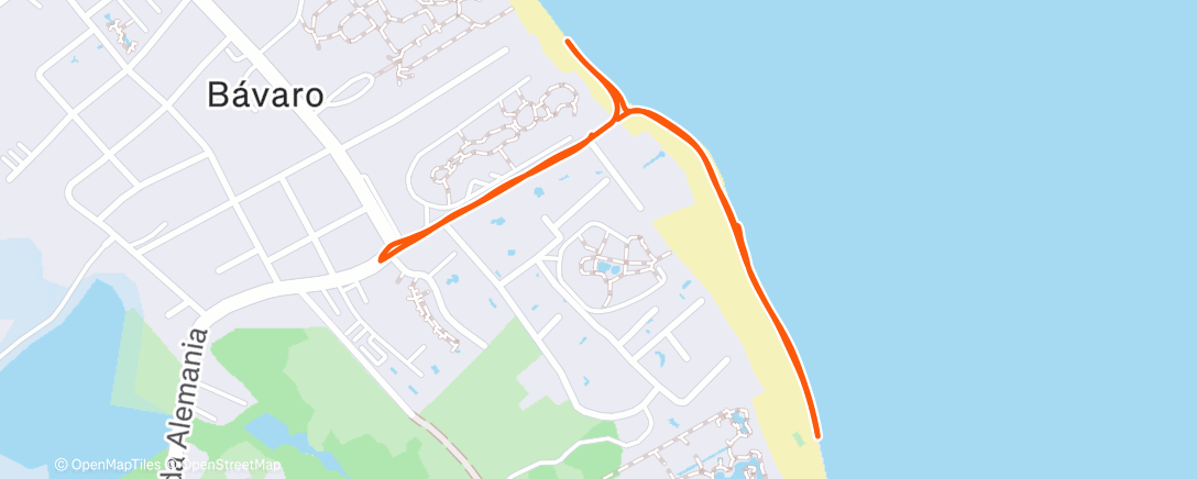 Map of the activity, Morning Walk