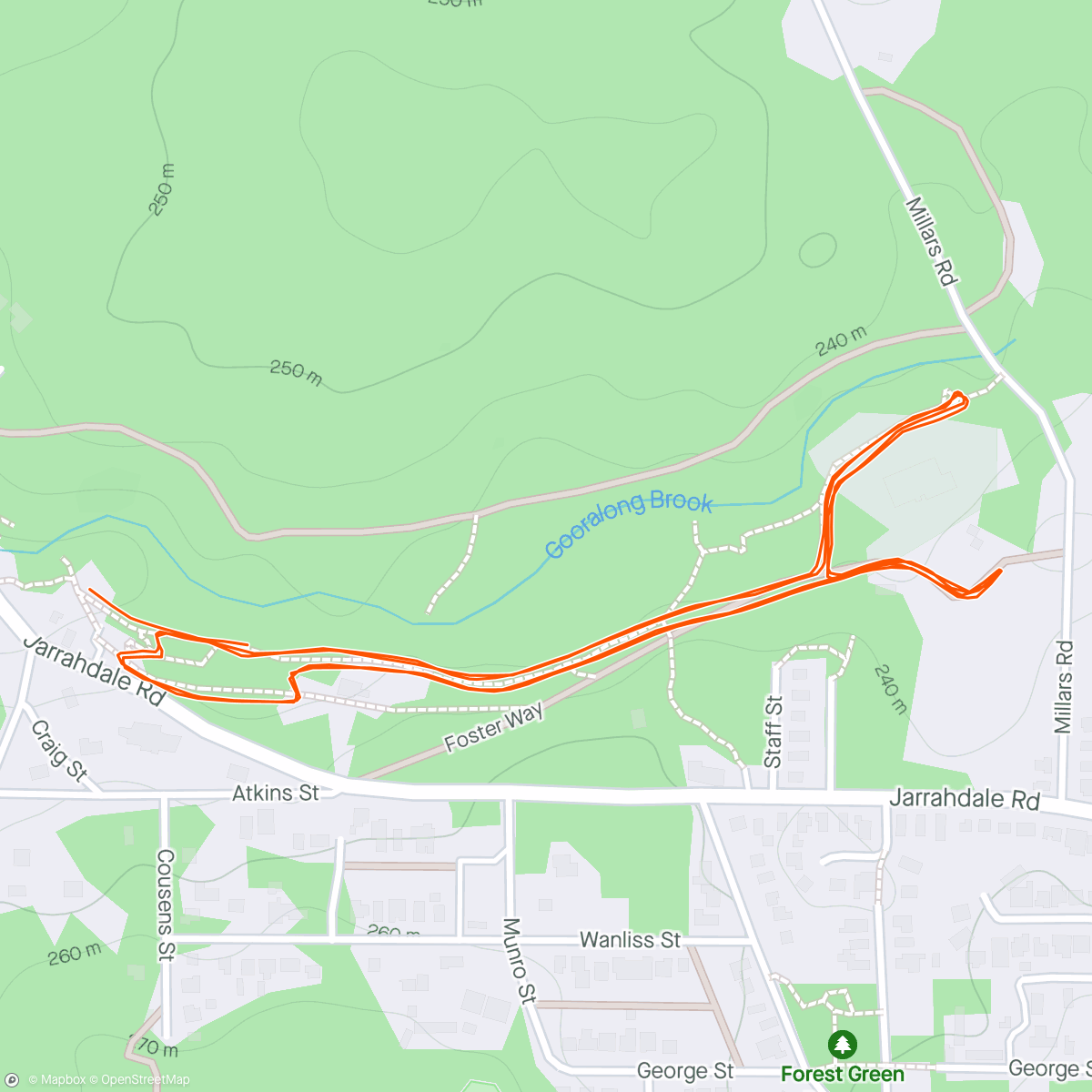 Map of the activity, Jarrahdale Heritage parkrun