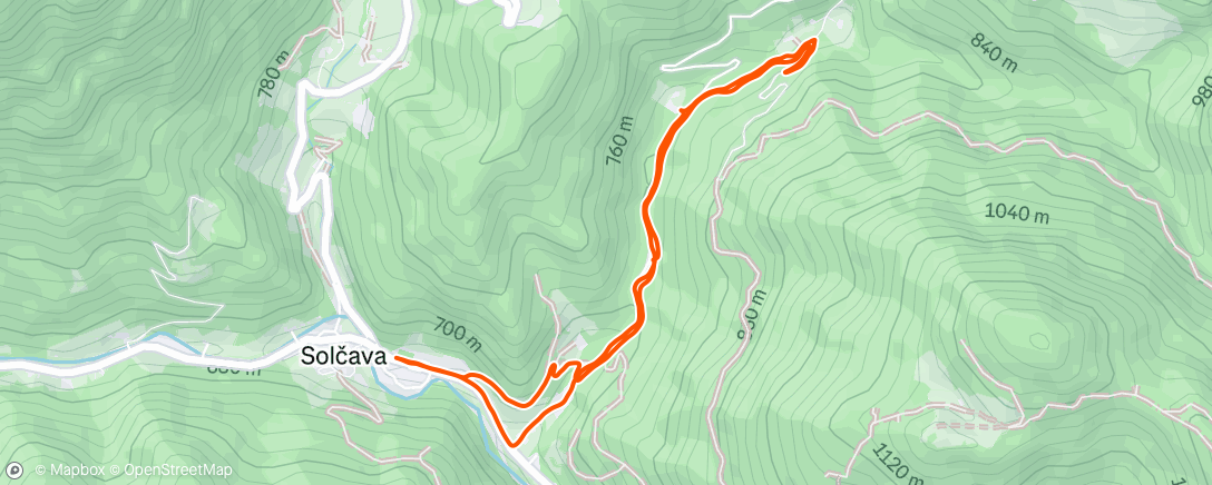 Map of the activity, Morning Run