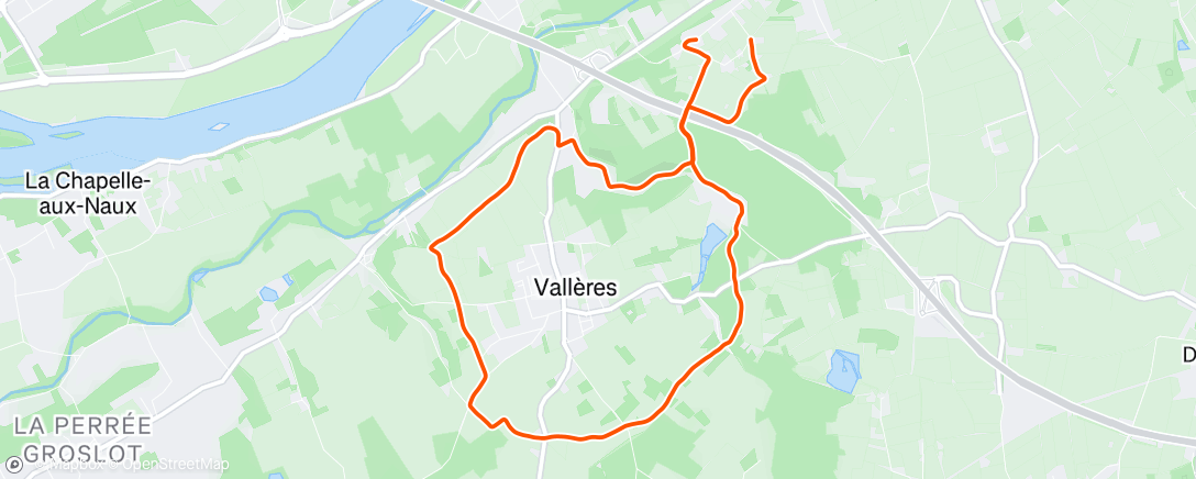 Map of the activity, Trail le matin