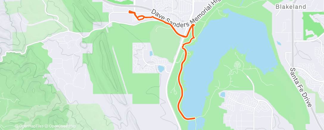 Map of the activity, Afternoon Mountain Bike Ride