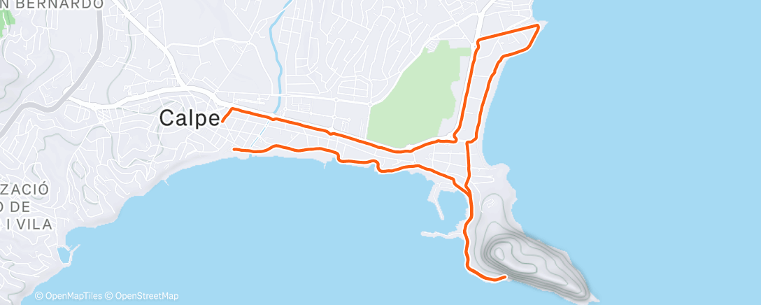 Map of the activity, Утренний забег