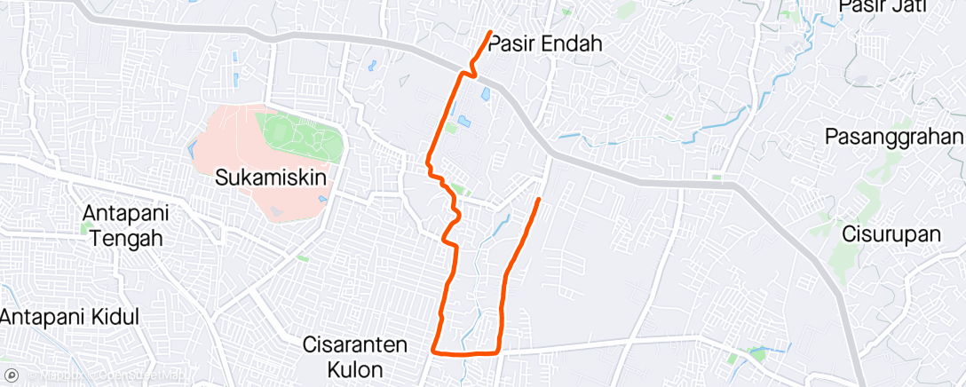 Map of the activity, Morning Easy Run