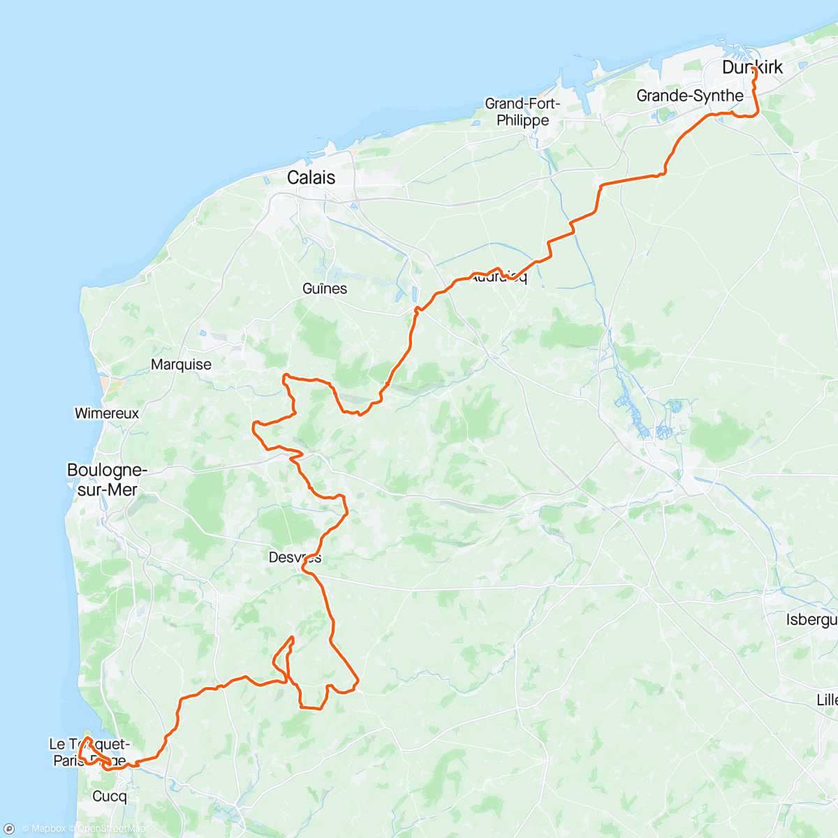 Map of the activity, 4 Jours de Dunkerque 2.Pro - Étape 1