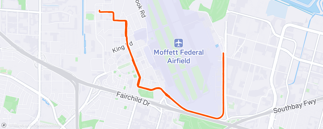 Map of the activity, Afternoon Run