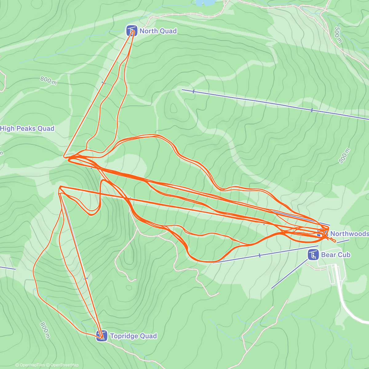 Map of the activity, Gore ⛷️