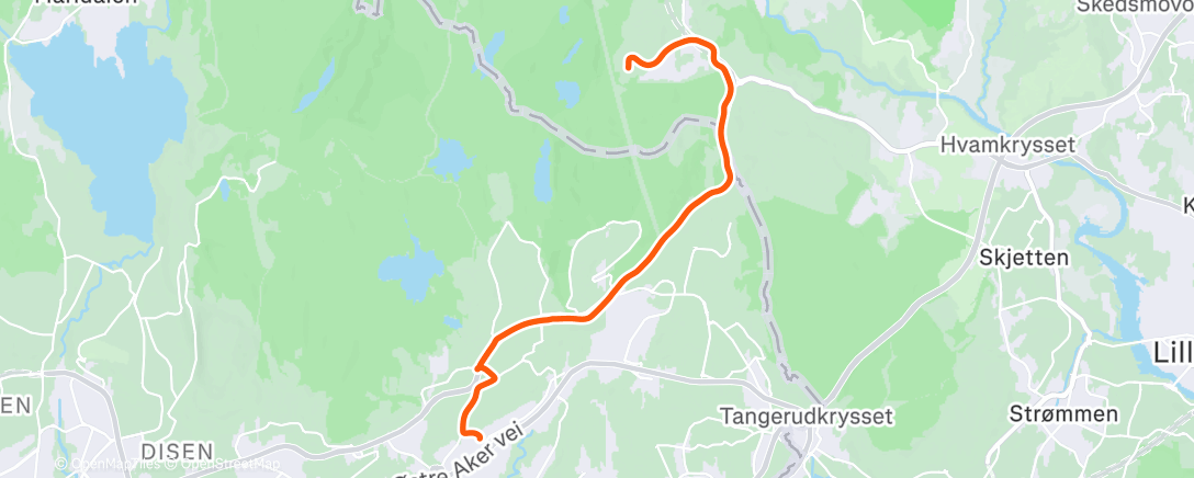 Map of the activity, Afternoon Ride