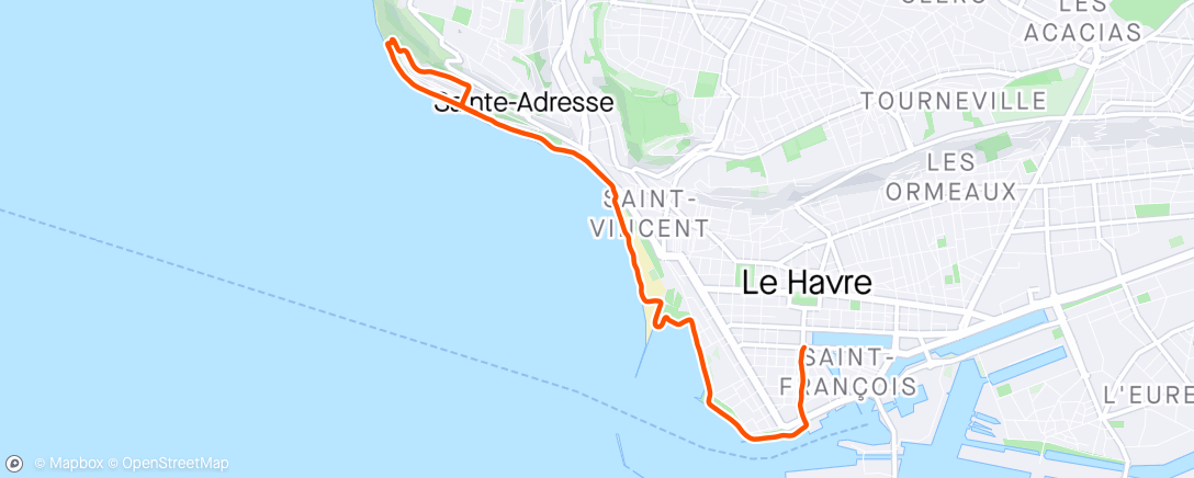Map of the activity, Afternoon Run - 11km