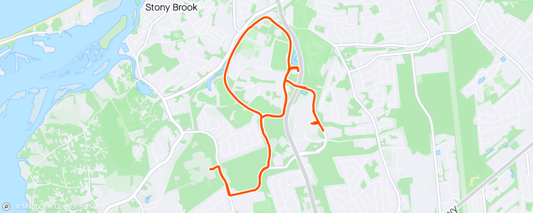 Map of the activity, Saturday Afternoon Run