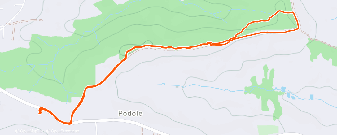 Map of the activity, Afternoon Walk