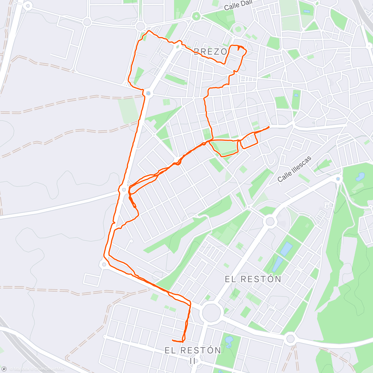 Map of the activity, Paseo regenerativo perruno con Padre