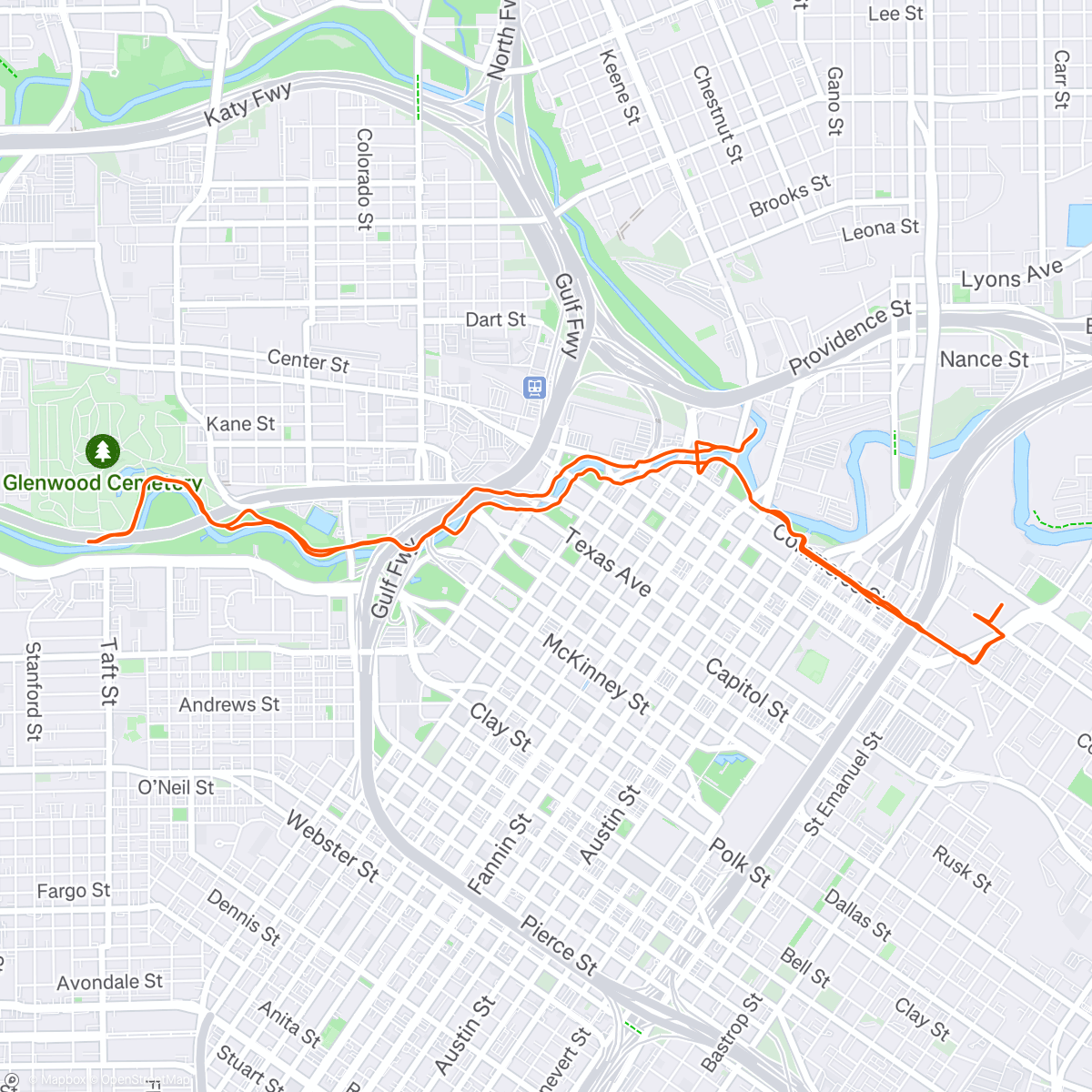 Map of the activity, Morning Run