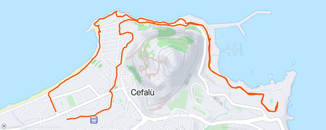 Map of the activity, Trailrunning an der Küste von Cefalù 🇮🇹