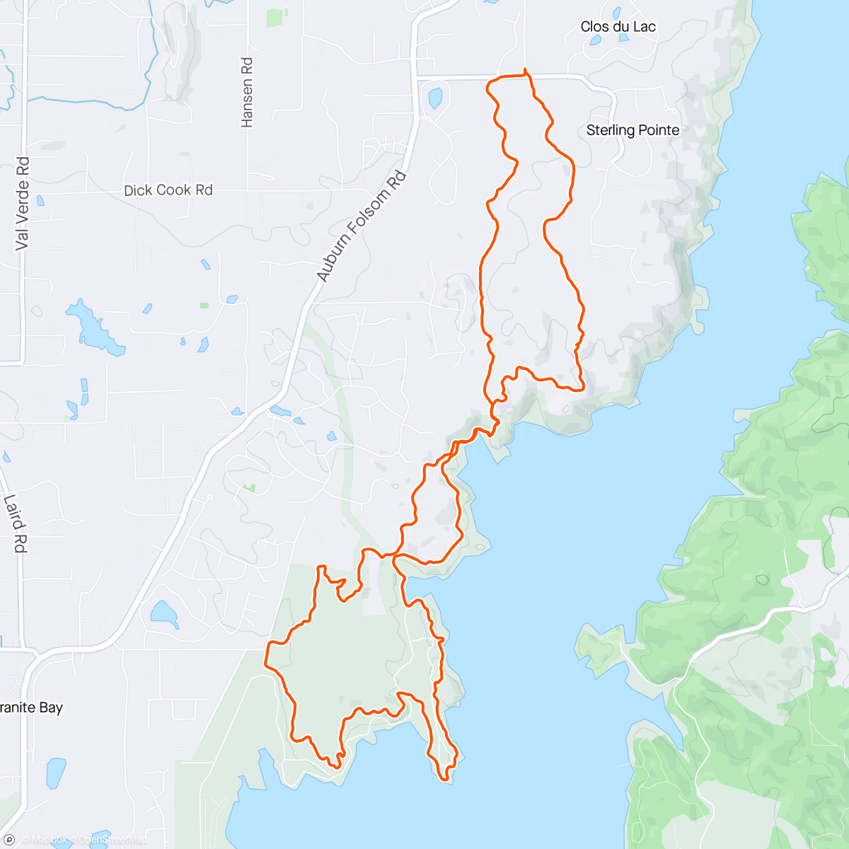 Map of the activity, Afternoon MTB