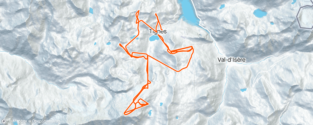 Map of the activity, Snowboard le matin