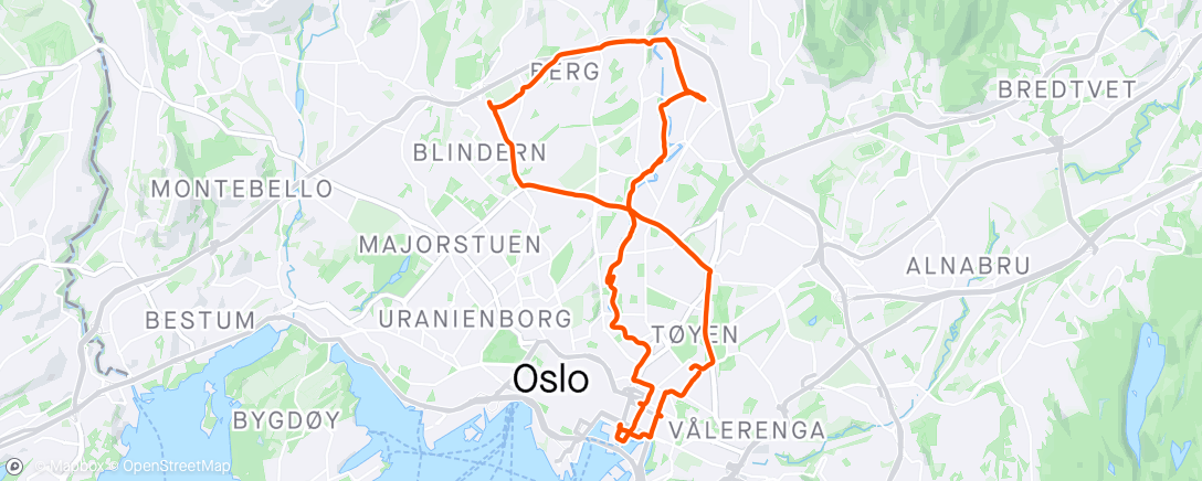 Map of the activity, Oslo 8 with trailer
