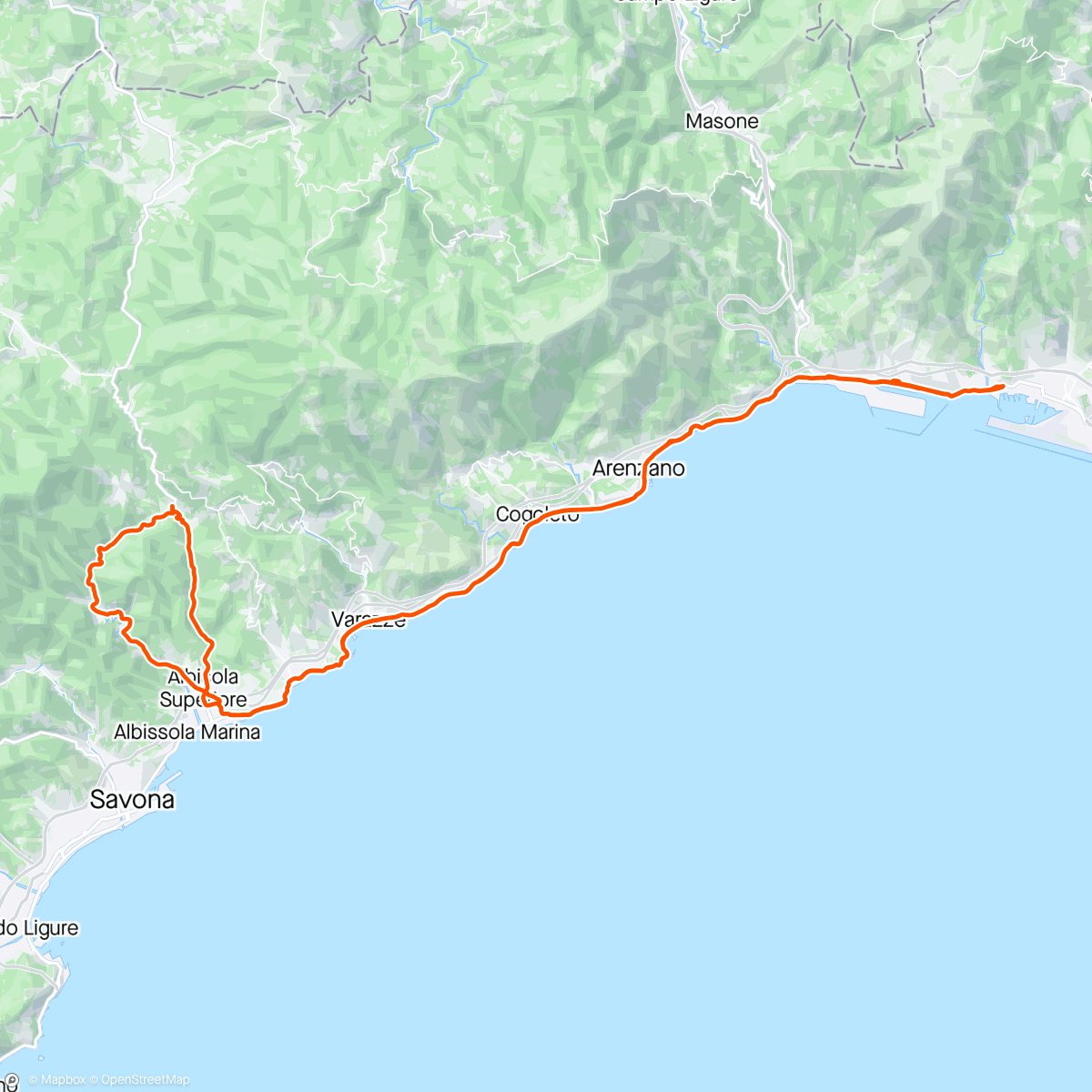 Mapa de la actividad, GIRO DI ELLERA